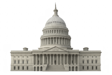 United States Capitol building transparent background representing government