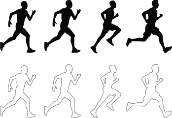 People line art Icon. Profile and people silhouette collection. User profile symbol. Group of people or group of users collection. Perfect can use in demographic, social media, and team concept.