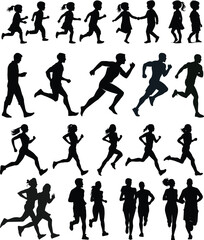 People line art Icon. Profile and people silhouette collection. User profile symbol. Group of people or group of users collection. Perfect can use in demographic, social media, and team concept.