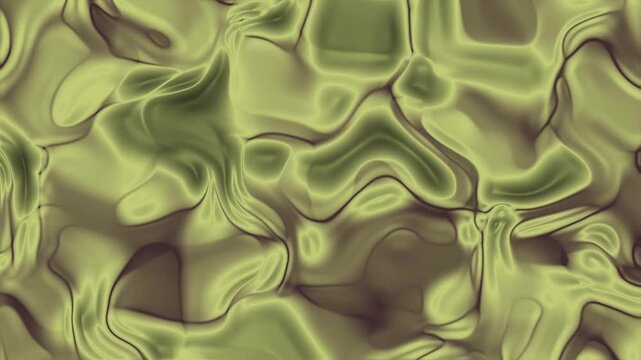 Abstracts Plastic, Abstract flowing liquid background with olive green color and dynamic motion for visuals,  Stock royalty free video.