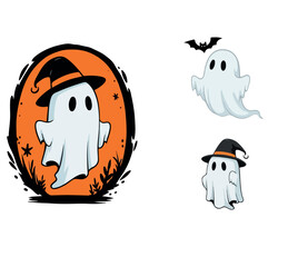 water color illustration of haloween on white