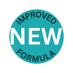 Stamp new improved formula, free shipping stamp, label, seal, 