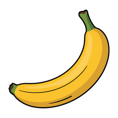 banana isolated on white