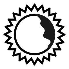 Sun and Moon Icon Day Night, Weather, Time Symbol