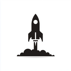 Obraz premium Rocket Launch Icon for Startup and Innovation