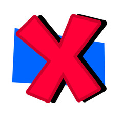 Obraz premium Red Font style Alphabet