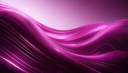 Fototapeta premium Sophisticated Magenta Wave Lines Wallpaper Luxury Abstract Background With Glowing Edge Effects