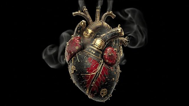 Steampunk heart illustration