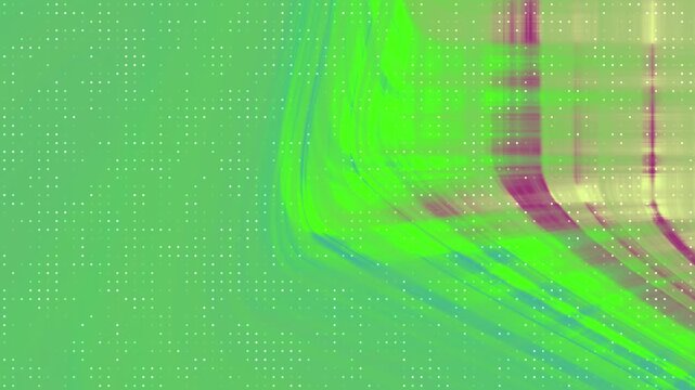 Abstracts Twirl Blink Dot, Abstract animated background with flowing green and pink colors and a dotted pattern for creative use,  Stock royalty free video.