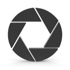 Aperture symbol with six blades