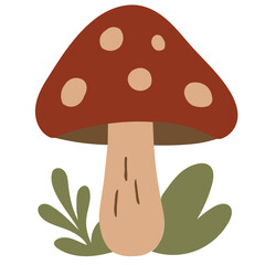 Vector illustration of  mushroom 