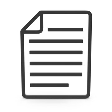 Document icon representing information and data