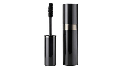 Obraz premium Black Mascara Wand and Tube for Eyelash Enhancement.