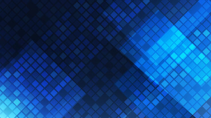 ブルーグラデーションの幾何学デジタル背景
