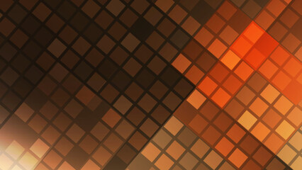 オレンジとブラウンの幾何学グリッド背景素材
