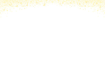 PNG Sparkling Gold Glitter Border on Transparent Background