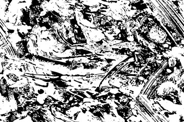 Seamless pattern with black elements isolated on a white background. Monochrome abstract texture.