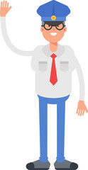Postman Character Greeting Illustration
