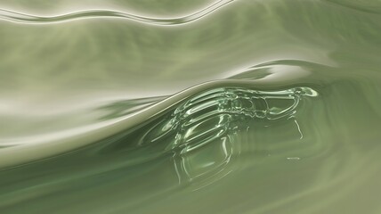 Underneath the Surface Abstract Ocean Wave with Glimpses of Underwater Life and Motion, ai-generated