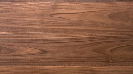 A close-up shot of the surface of walnut wood, showcasing its rich colors and natural textures, presenting a realistic effect, perfect for interior design projects or as wallpaper.