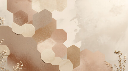 Abstract Neutral Geometric Honeycomb Pattern Background
