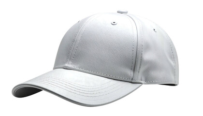 Fototapeta premium White Baseball Cap Isolated on a Clean Background.