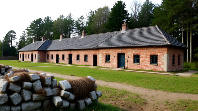 Barracks builidng at former Prussian Boyen Fortress - Gizycko, Poland
