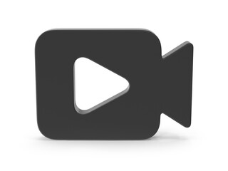 3d video camera icon modern playback symbol