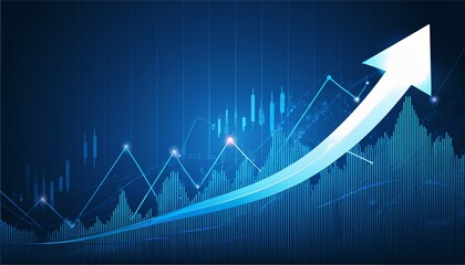 business growth business success data and stock market background graph chart business growth chart arrow growing upward economy graph strategy futuristic technology business financial growth