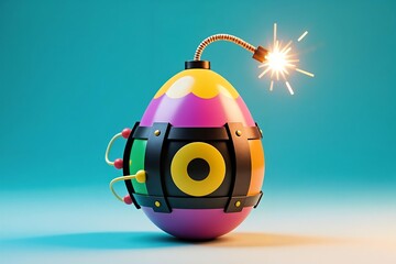 Explosive Egg with Sparking Fuse