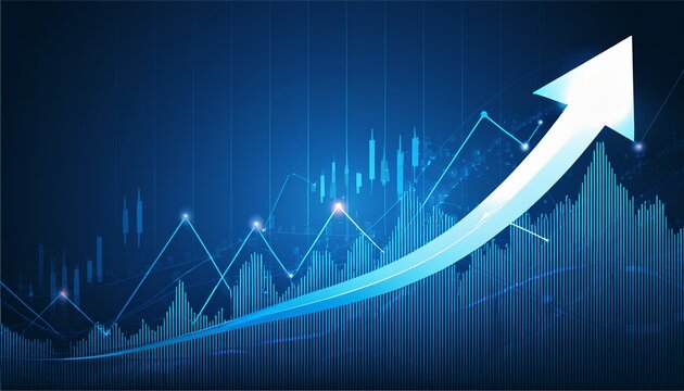 business growth business success data and stock market background graph chart business growth chart arrow growing upward economy graph strategy futuristic technology business financial growth