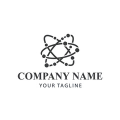 Obraz premium Abstract Network Logo Design for Technology and Business Branding - Modern, Minimalist, and Professional Icon on White Background, Flat Vector Elements, Vector Illustration, Simple Vector, Stylized