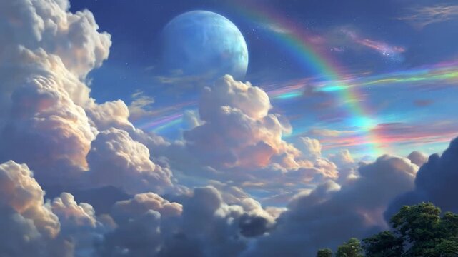 Colorful sky and clouds