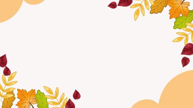 autumn leaves frame, copy space background, fall leaves backdrop