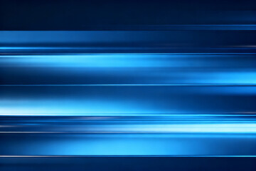Abstract blue horizontal light streaks with gradient effects