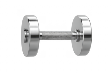 Chrome fitness dumbbell for strength training workout