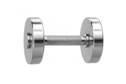 Chrome fitness dumbbell for strength training workout