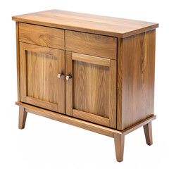 Contemporary Wooden Sideboard Design Isolated on Transparent Background