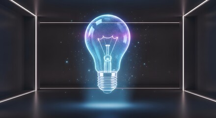 Digi Innovation Technology Light Bulb Concept for Future Innovations