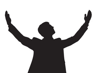 Success silhouette icon vector illustration solid black symbol for victory win