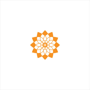 Minimalist mandala design with central circular motif