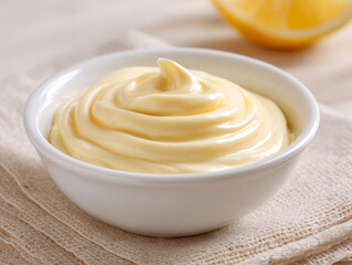 なめらかな質感のマヨネーズのクローズアップ写真