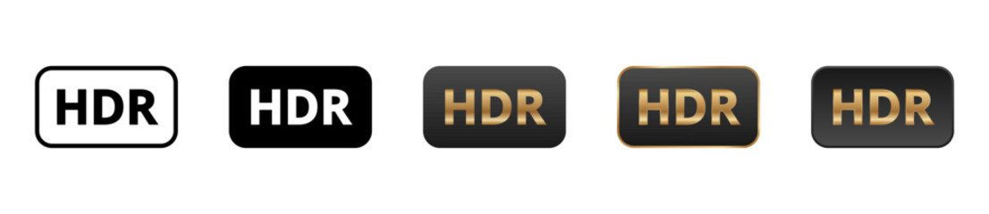 Explore a diverse range of HDR logo styles that vividly showcase high dynamic range technology within media production