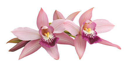 Fototapeta premium pink Colored flowering quince Isolated transparent on white background