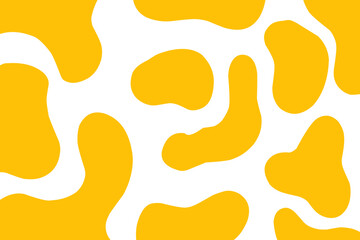 Abstract Organic Seamless Pattern – Yellow and White Fluid Shapes