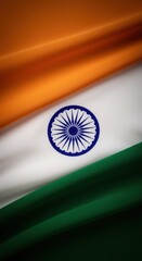 Folded flag of India