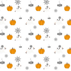 halloween seamless background. fall season vibe in october