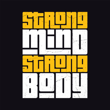 strong mind strong body motivation art