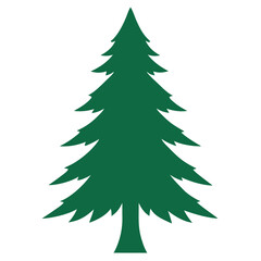 Elegant spruce tree silhouette perfect for winter nature and holiday designs