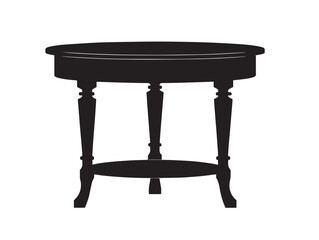 Table silhouette icon vector illustration solid black symbol for home office